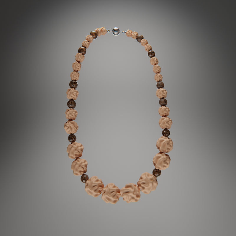 PLANET NECKLACE in amber silk