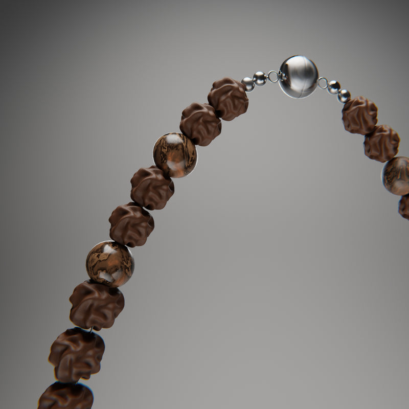 PLANET NECKLACE in cocoa bloom