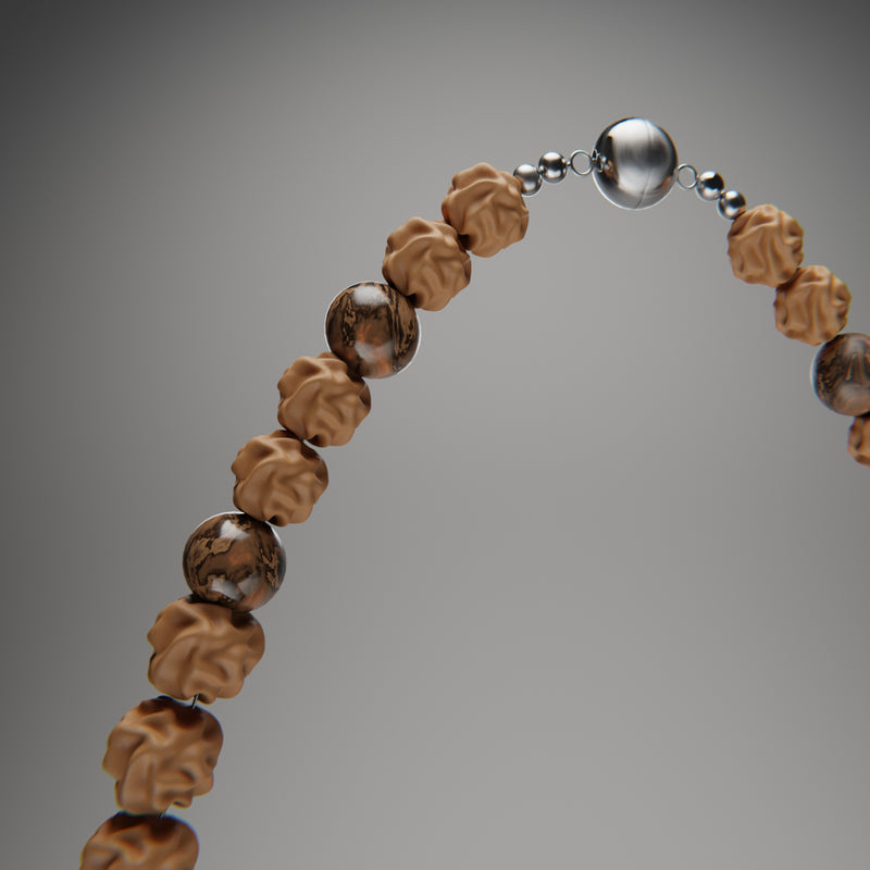 PLANET NECKLACE in golden dune