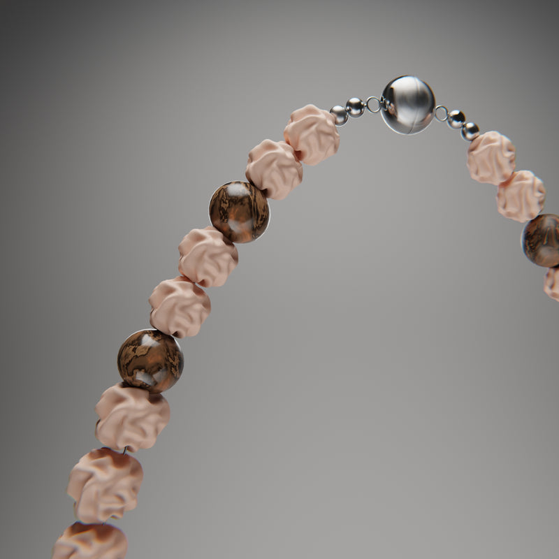 PLANET NECKLACE in porcelain blush