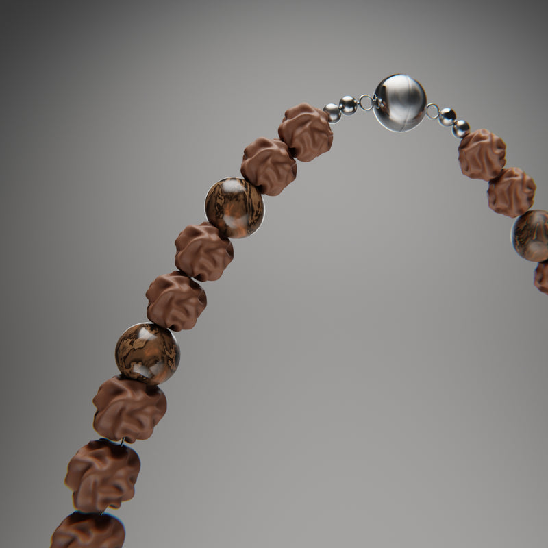 PLANET NECKLACE in velvet umber