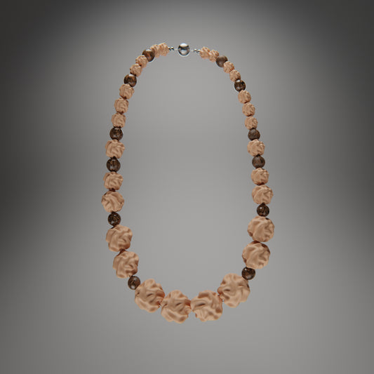PLANET NECKLACE in amber silk